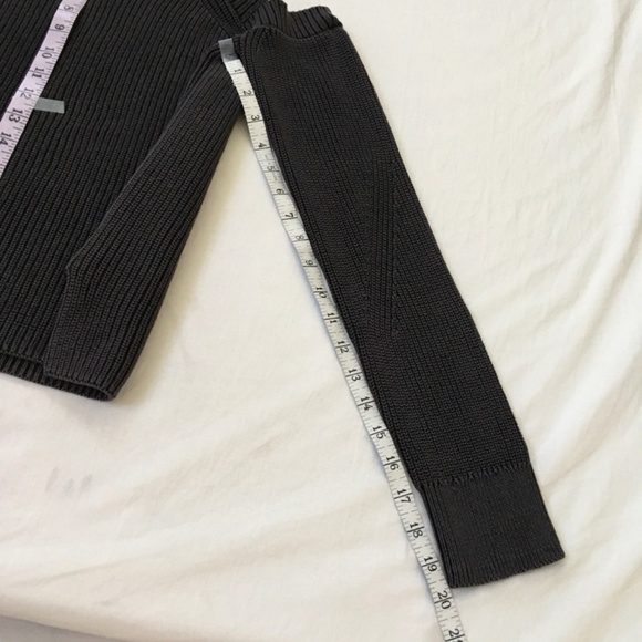 NWT RAG & BONE Dana Cold Shoulder Knit Sweater Charcoal Black Medium - Picture 9 of 15